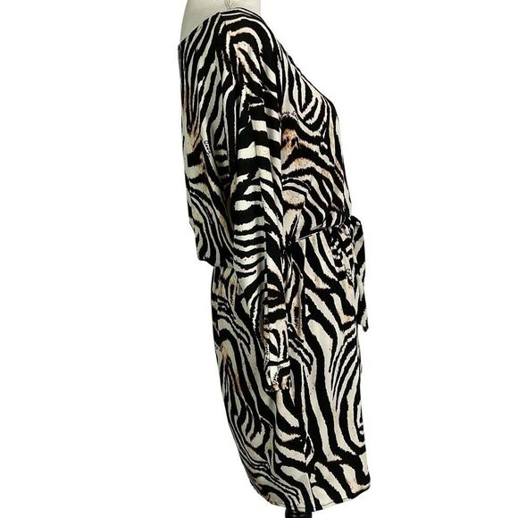 Victoria's Secret Animal Print Dress, size small, faux wrap skirt, poly/elastane - Picture 4 of 16
